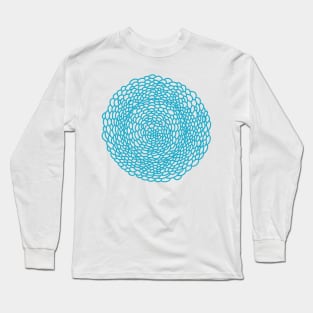 Blue Mandala Long Sleeve T-Shirt